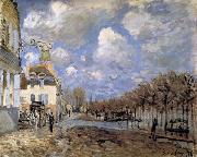 Alfred Sisley Boat in the Flood at Port-Marly painting